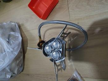Product Review of [BISA COD] 4500W Kompor Gas Lipat Portabel Camping Stove 3 Burner 16cm dan adaptor Masak from 7**7 1