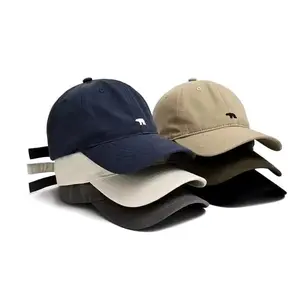 Topi Baseball Pria Wanita Bordir Bear Adjustable Cap Fashion Korean Look Outdoor