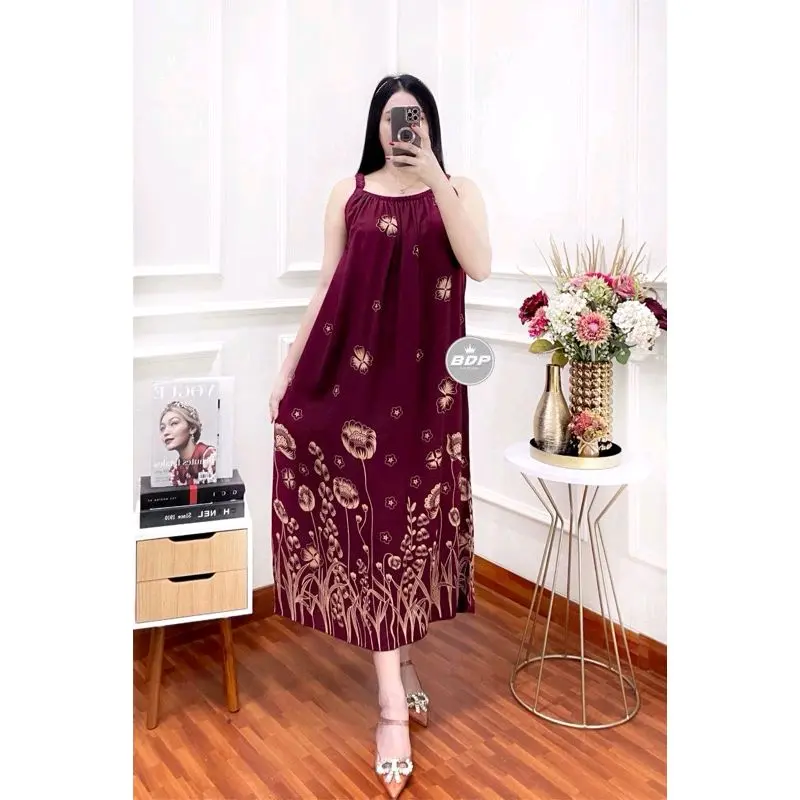 YKS Daster Lengan Karet Kutung LD 120 BAHAN RAYON  Dress Wanita Daster Santai Cantik Nyaman 2