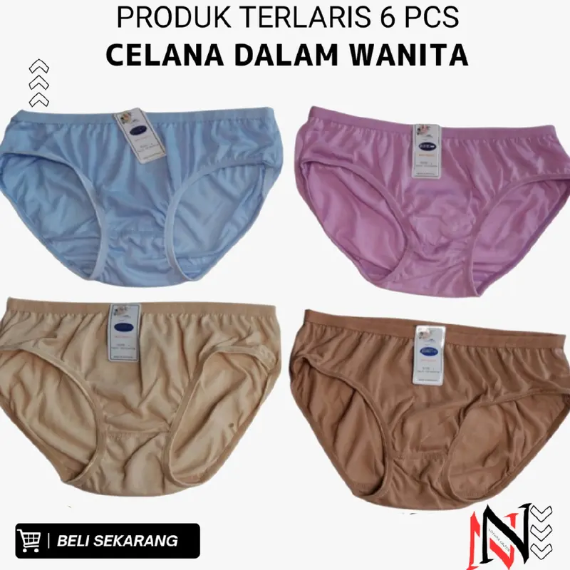 GHC 6 Pcs Celana Dalam Wanita Remaja Dewasa size M, L, XL, XXL, 4L, 5L  Katun Cewek 3