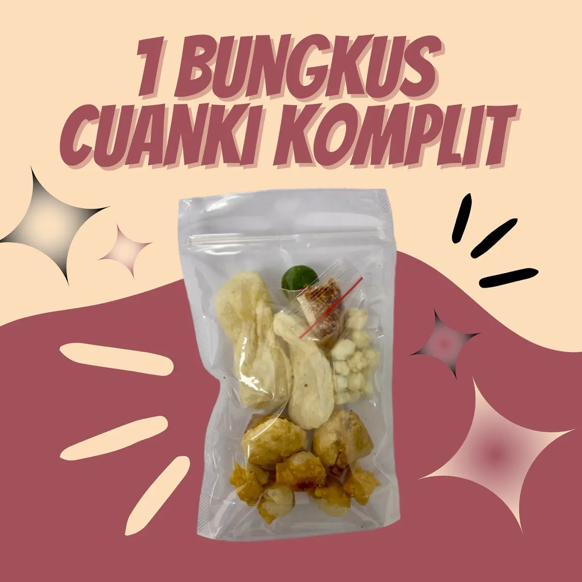 SATU BUNGKUS CUANKI INSTAN ISI KOMPLIT