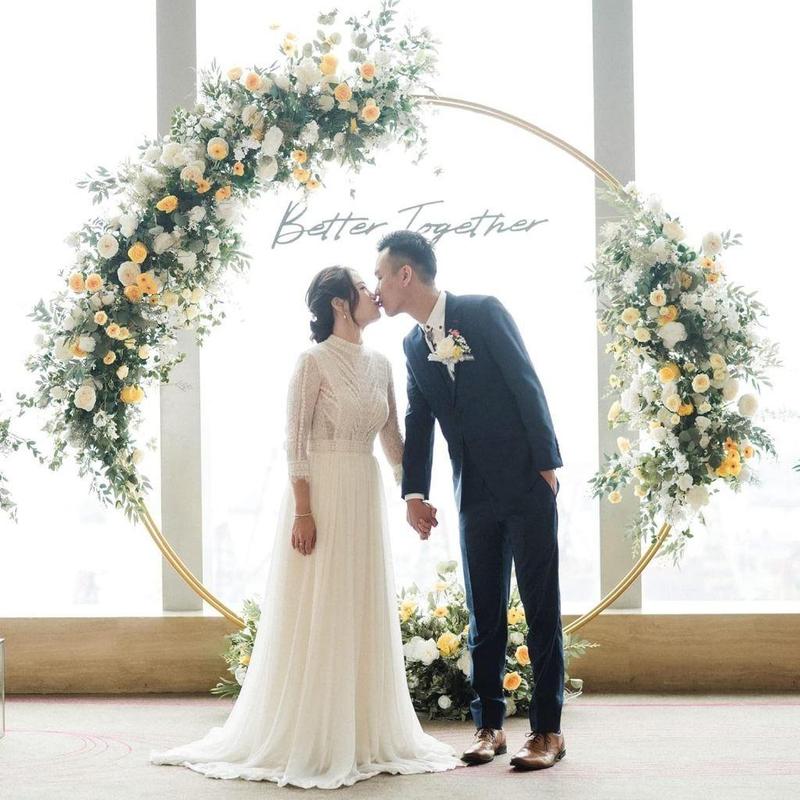 KELETOOL 1m 1.5m 2m 2.4m Stand Backdrop Round Arch Floral Wedding ...