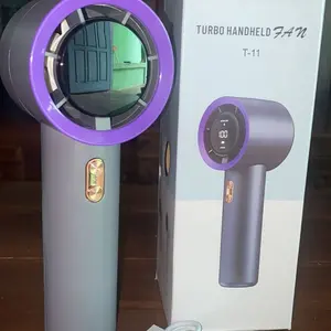 COD kipas genggam mini ultra cepat berkualitas tinggi dengan angin kencang kipas turbin yang dapat disesuaikan dengan tampilan digital 200 kecepatan cocok untuk olahraga luar ruangan untuk mendinginkan dengan cepat