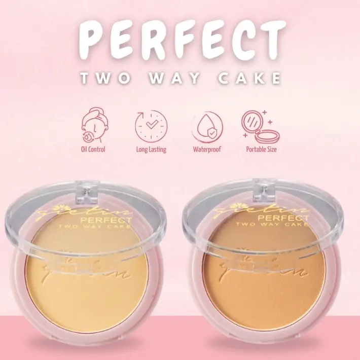 Gietin Perfect Two Way Cake Compact Powder GT12 | Pressed Powder Bedak Padat LL12H 2