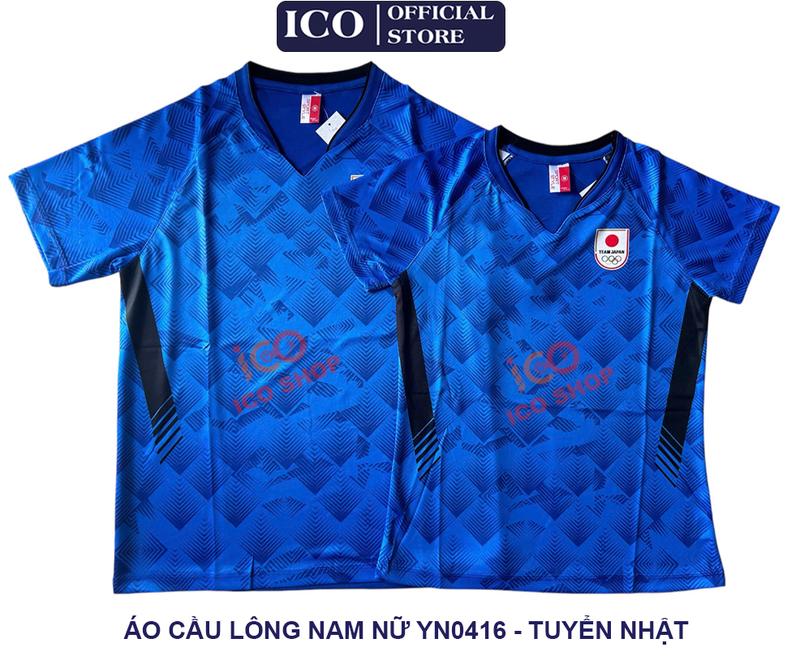  Áo cầu lông nam nữ Tuyển Nhật Bản YN0416 Xanh Áo thể thao nam nữ YN0416 