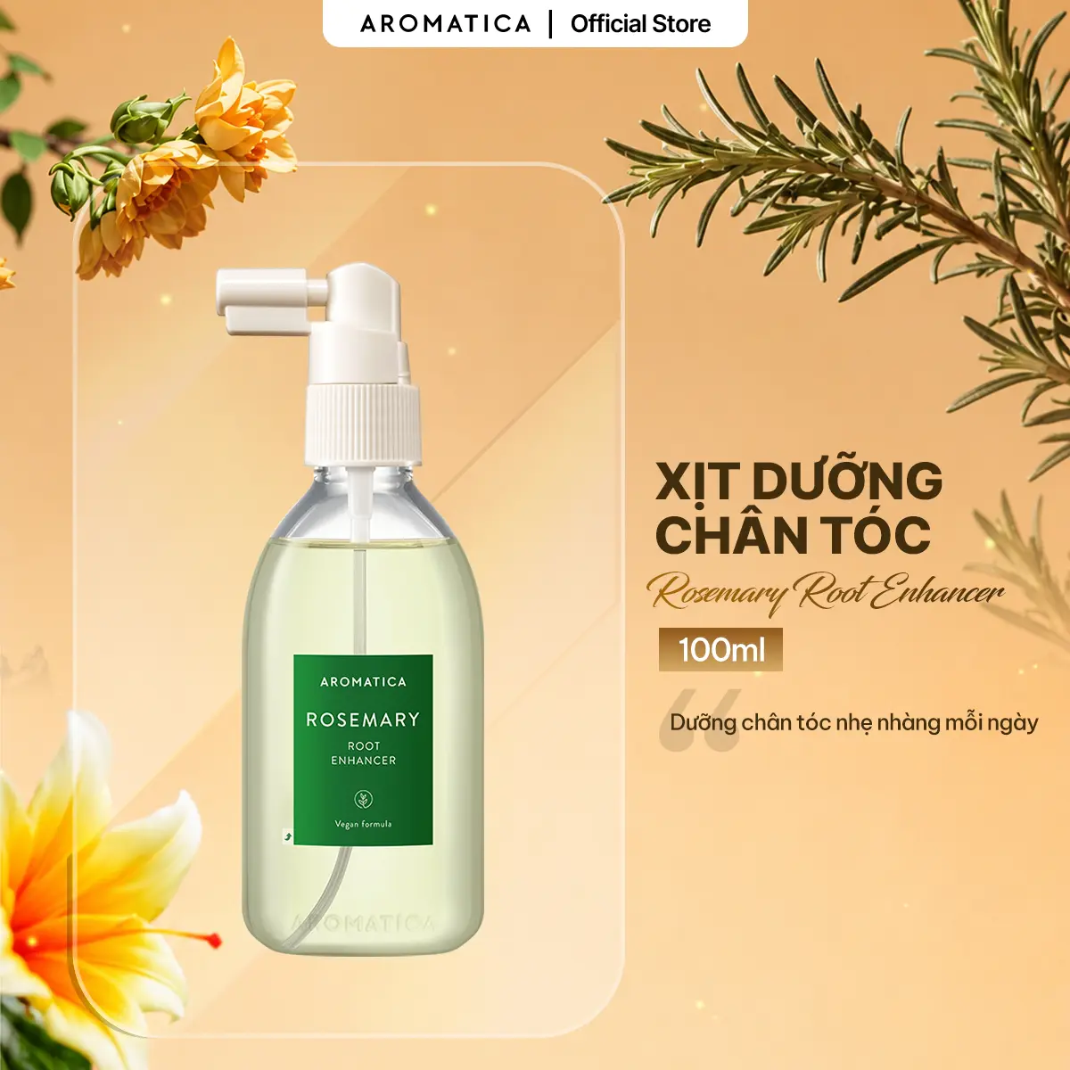 Xịt Dưỡng Tóc Aromatica Chiết Xuất Hương Thảo 100ml