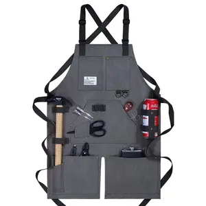 PRODUK TERBARU! Wholesale High Quality Canvas Coffee Shop Tool Work Florist Garden Stylish Apron With Adjustable Buckle