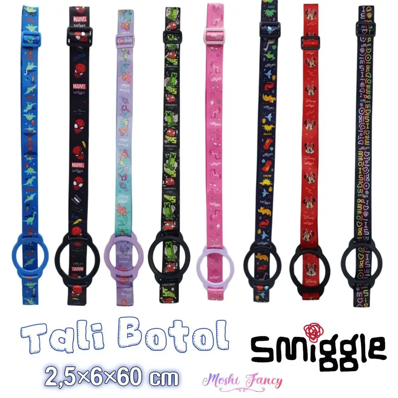 Tali Botol Smiggle Strap Panjang / Tali Botol Selempang Anak / Tali Tempat Minum Anak 0