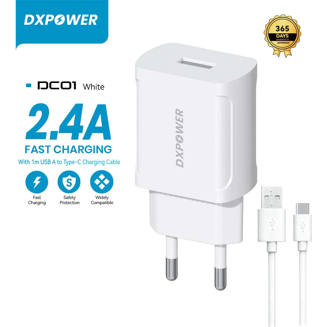 DC01-C Putih USB to Type-C 1Set