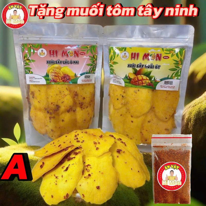 Hi Mon XOÀI SẤY DẺO 1KG 500G - VỊ NGỌT THANH CHUA NHẸ - GIỮ VỊ TƯƠI NGON TỰ NHIÊN Tặng muối tôm Tây Ninh