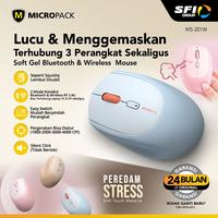 Gambar Micropack Mouse Wireless & Bluetooth - Silent Click - Soft Touch - 3 Devices - MS-201W - Cream dari Micropack Indonesia Kota Administrasi Jakarta Pusat 1 Tokopedia