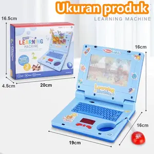 Mainan Laptop Mainan Edukasi  Notebook Anak-anak/Versi Bahasa Lnggris Dari Lampu Notebook Simulasi Komputer Kartun Musik/Mainan Tablet
