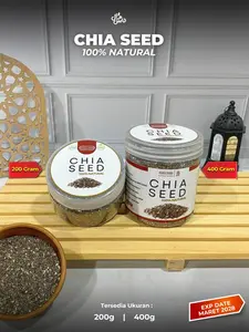 Biji Chia Premium Minuman Pengganti Biji Selasih Superfood Penuh Nutrisi Safiya Chia Seed 100% Organik Bonus Peci Rajut