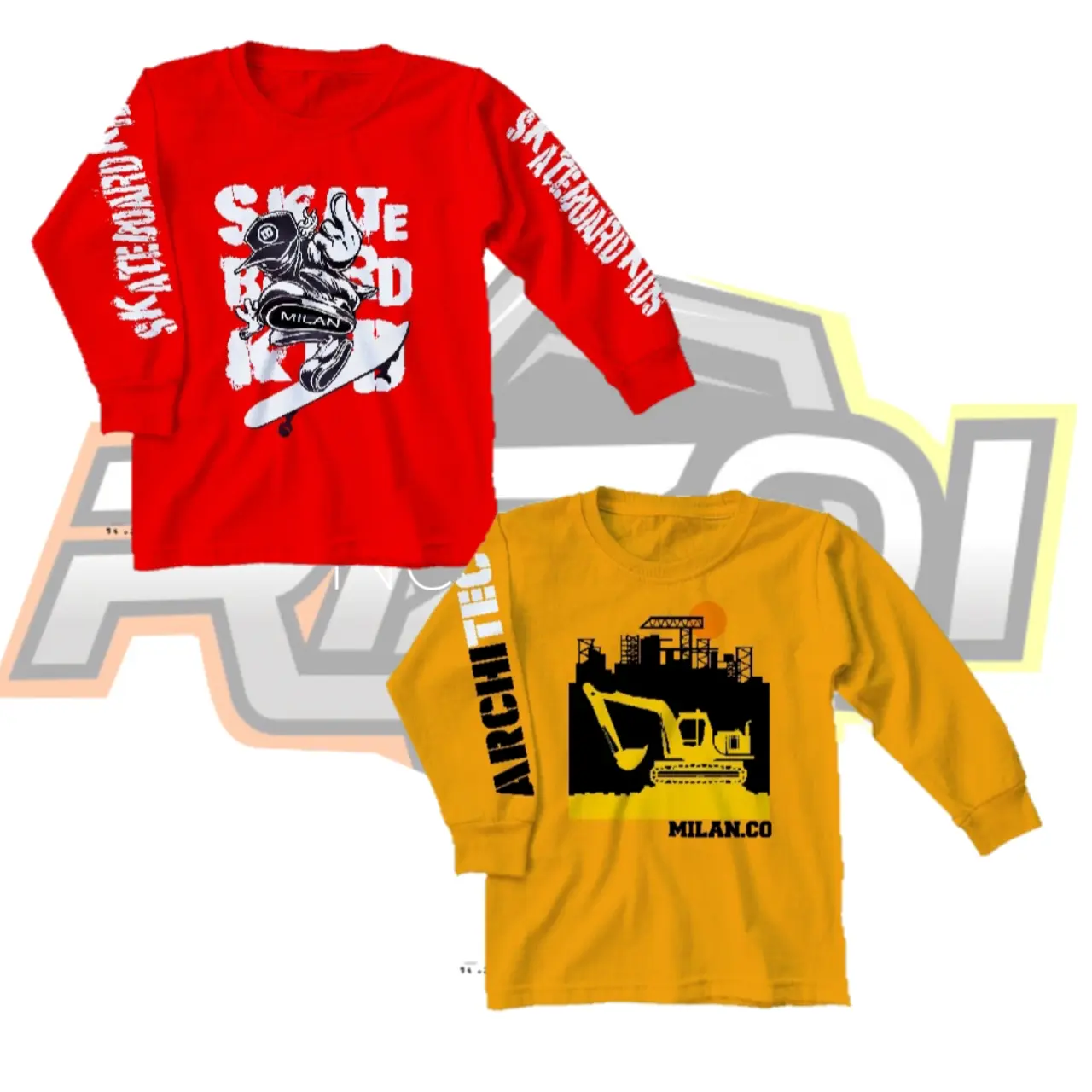 PROMO!!!!...KAOS ANAK LAKI-LAKI LENGAN PANJANG USIA 3,5-14 TAHUN TERLARIS