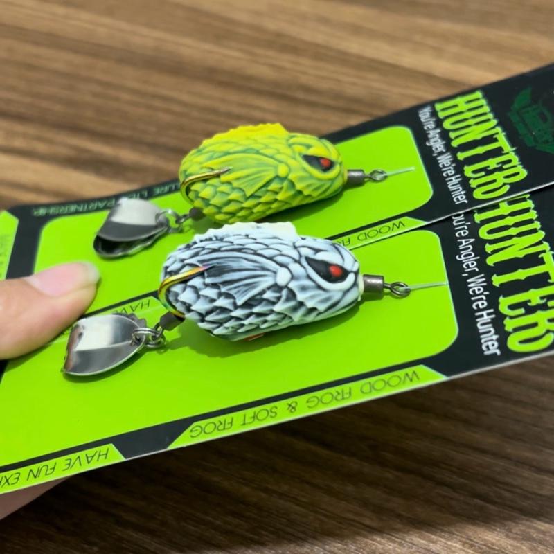  Nhái hơi Hunter V6 2 Thìa TITAN - Mồi Lure Câu Siêu Nhạy - 3.8cm Size 7g 10g - Fish Bắt Cá - Fishing 
