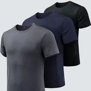 Kaos Oblong Pria Rib Cotton Paket 3 Pcs Nyaman, Fit Badan & Adem