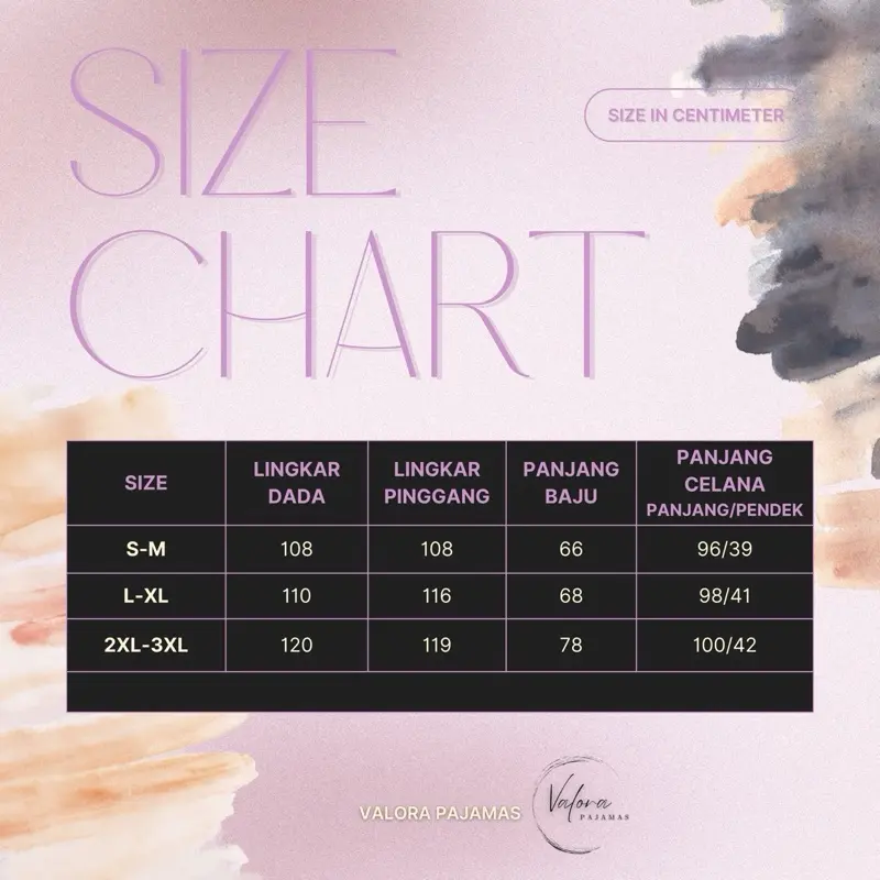 Valora Pajamas Azura Bahan Rayon Premium Twill Lembut Nyaman dipakai Tidur Wanita 5