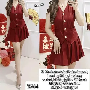 stelan 2744 cnse celana rok rample Wanita
