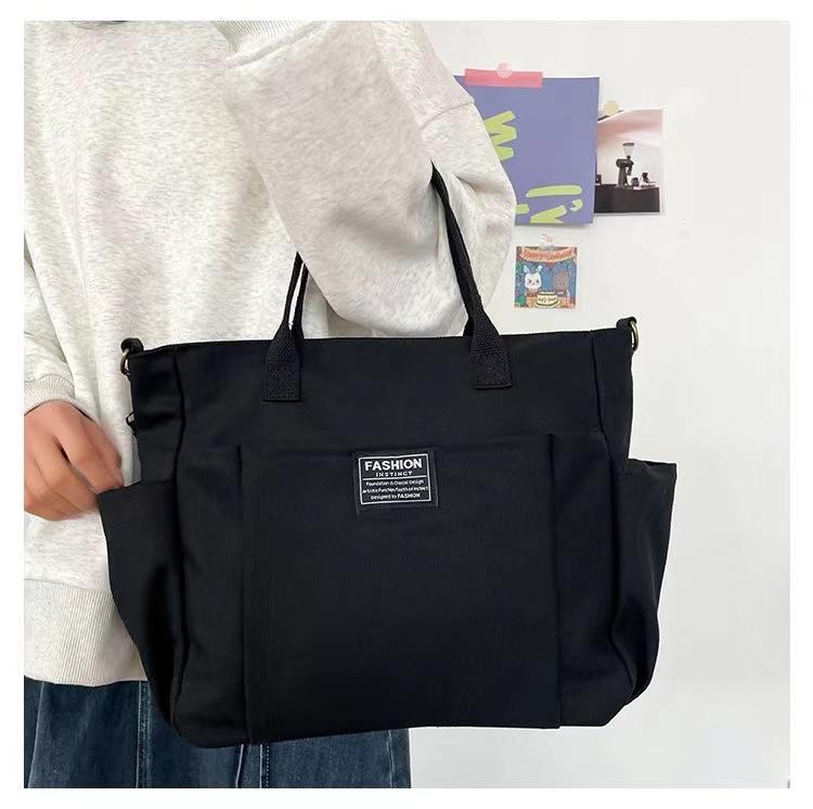 Product Introduction of Túi Vải Tote Nhật Bản, Dày Dặn, Nhiều Ngăn, Phong Cách Thường Ngày Thích Hợp Cho Học Sinh, Có Thể Mang Theo Bằng Tay Hoặc Đeo Một Bên Vai, Túi Đeo Chéo, Lý Tưởng Cho Trường Học, Thiết Kế Đơn Giản 23