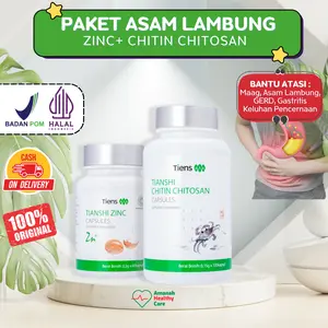 Paket ASAM LAMBUNG ( Zinc Capsules + Chitin Chitosan) Untuk Keluhan GERD, Gastritis, Dispepsia dan Pencernaan