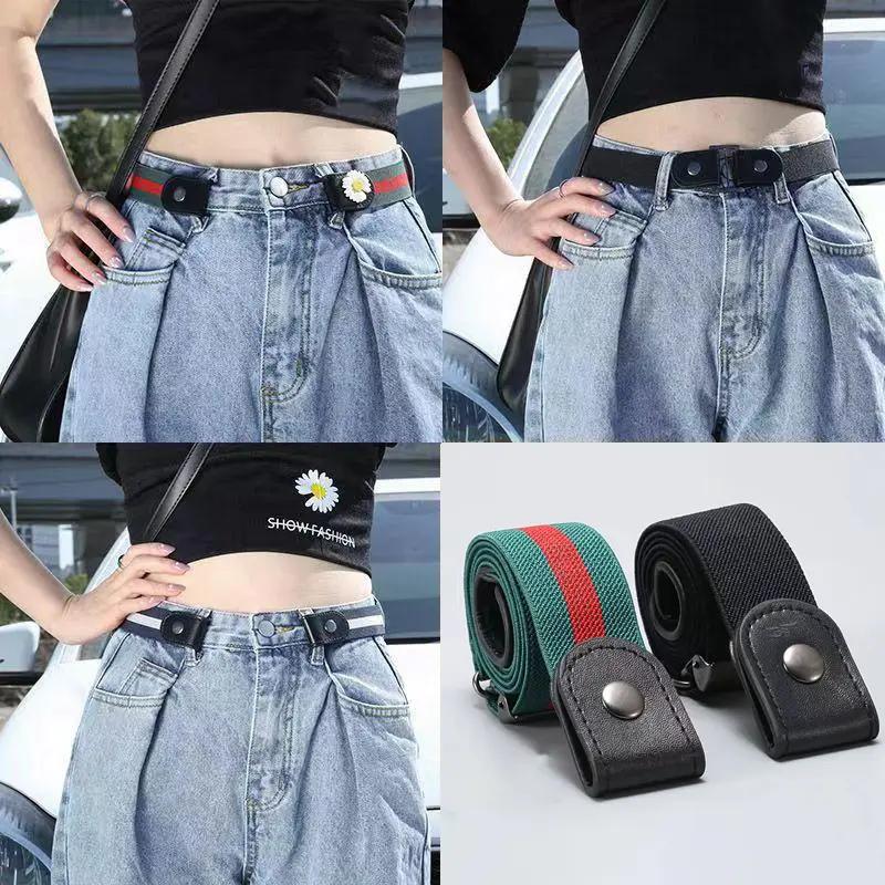 Thắt lưng denim dành cho học sinh thắt lưng siêu tiện lợi cho người lười thắt lưng chun thắt lưng chun vô hình và thắt lưng thắt chặt quần giải quyết vấn đề về cạp quần quá rộng.
