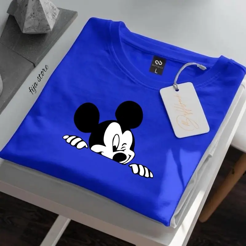 Kaos Branded Fashion Stayle import Kaos Wanita Kaos pria Lengan Pendek Elegan Katun Baju Atasan Polos Distro Oversize Dewasa Motif Panjang Tshirt Cewek Keren Santai 5