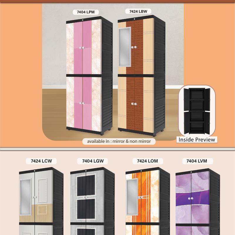 NAIBA - LEMARI NANDOS FIT LEMARI SUSUN LONG DOOR CABINET [NAIBOX] 5