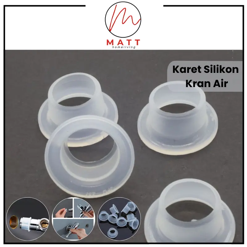 MATT Karet Silikon Pengganti Sealtape Kran Air Silicon Rubber Ring Anti Rembes Anti Bocor Karet Seal Silicone 1/2 inch Karet Serbaguna Keran