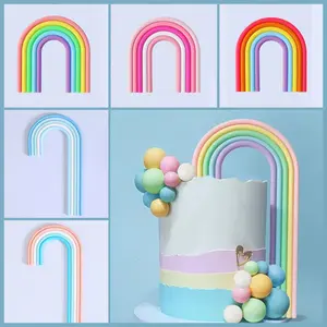 Dekorasi Hiasan Kue Ulang Tahun Anak Pelangi - Birthday Rainbow Baby Shower Cake Topper