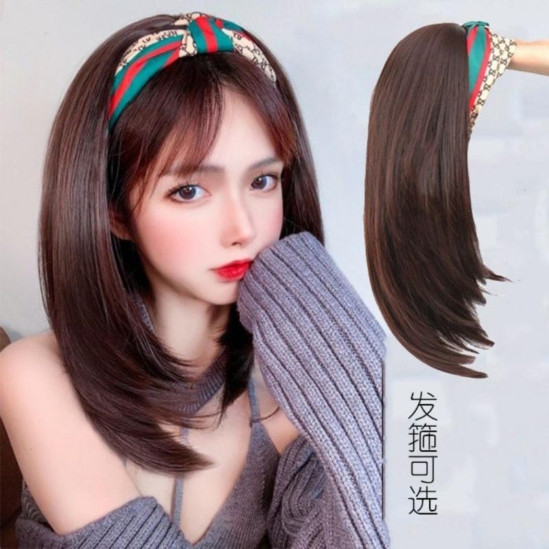Rambut palsu wanita, satu ikat rambut pendek, separuh penutu - TikTok ...