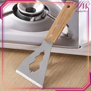 Kapi Stainless Anti Karat Scraper Stainless Kape Semen Gagang Kayu Scraper Dempul Pengikis Dempul