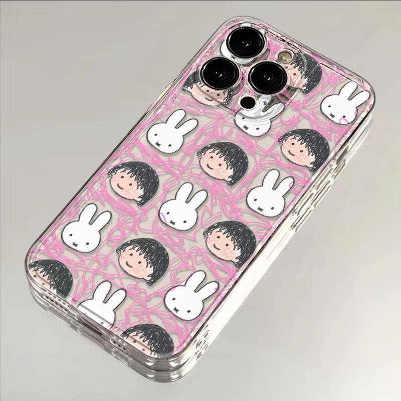 Cherry Maruko Miffy graffiti vỏ không gian trong suốt áp dụng Apple 16/15/14…