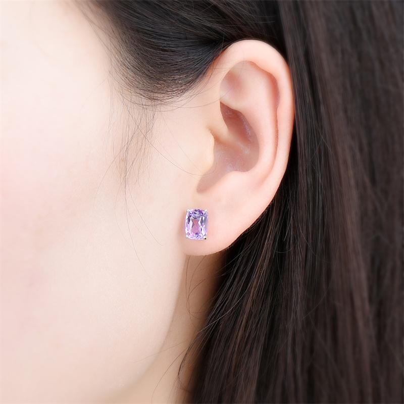 Product Introduction of 2.6ct Peridot Garnet  Solid 925 Sterling Silver Stud Earrings Genuine Gems Vintage Fine Elegant Jewelry for Women New 9