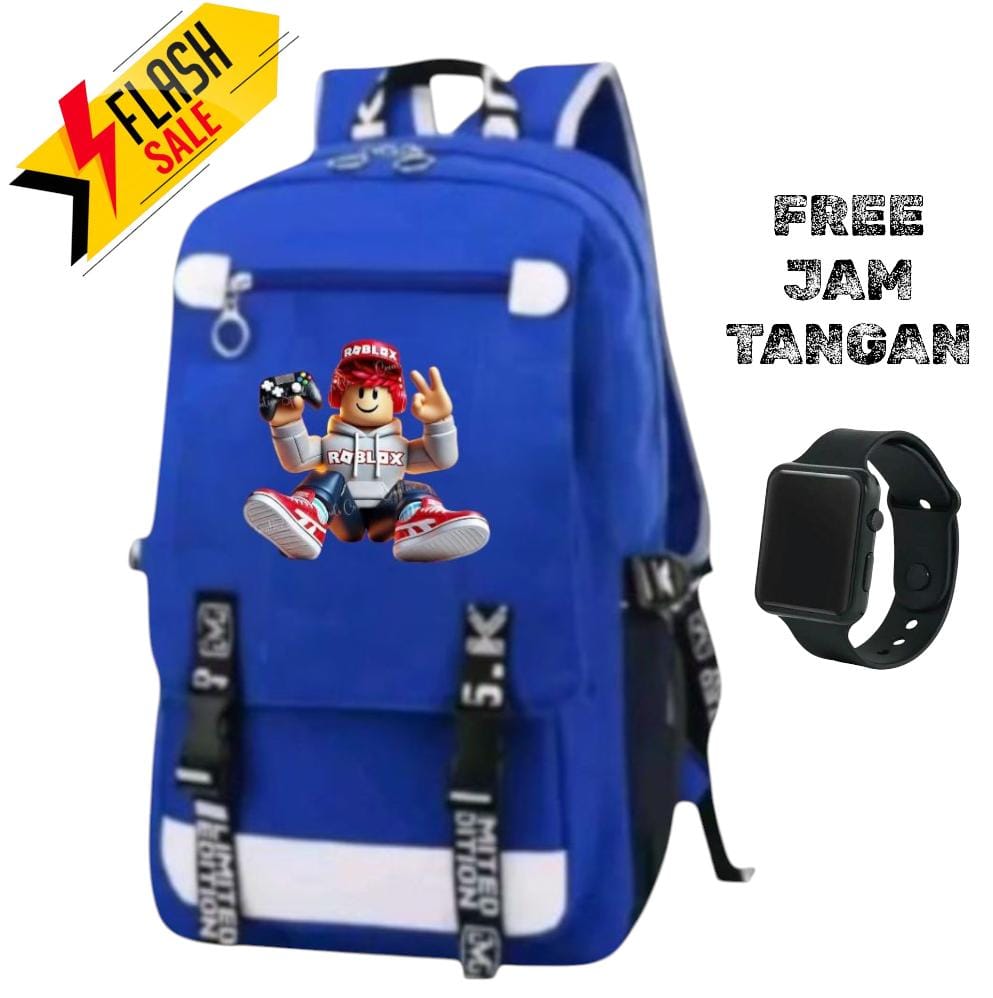 BACKPACK ANAK SEKOLAH ROBLOX SERIES - TAS ANAK LAKI LAKI PEREMPUAN BONUS 3 ITEM - RANSEL SEKOLAH ANAK COWOK CEWEK GAMES ROBLOX