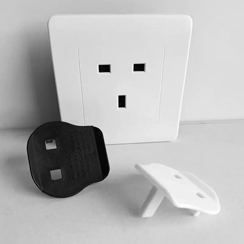 2-Pin to 3-Pin UK Socket Plug Converter Safety Cover Sockets Plug Child Baby Cover Protector Cap