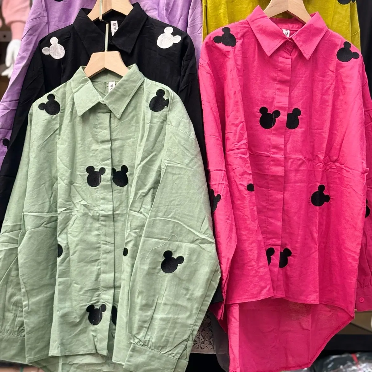 [MODIS]~ ATASAN KEMEJA MICKEY WANITA ATASAN KATUN