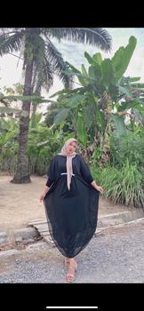 Product Review of Larist Baju Kaftan Wanita Terbaru 2025 Gamis Simple Elegan Kaftan Lebaran Mewah Gamis Kaftan Kondangan Dress Pesta Muslim Remaja Dewasa Busui Friendly Gaun Maxi Hitam from t** 0