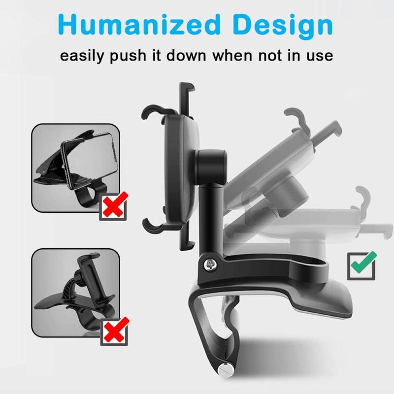 Universal Dudukan Telepon Dasbor Mobil Car Phone Holder Dudukan HP Tersedia Untuk Ponsel Ukuran 3 - 7 inci Dudukan Telepon Snap-On Mudah Dipasang Dan Dihapus 5