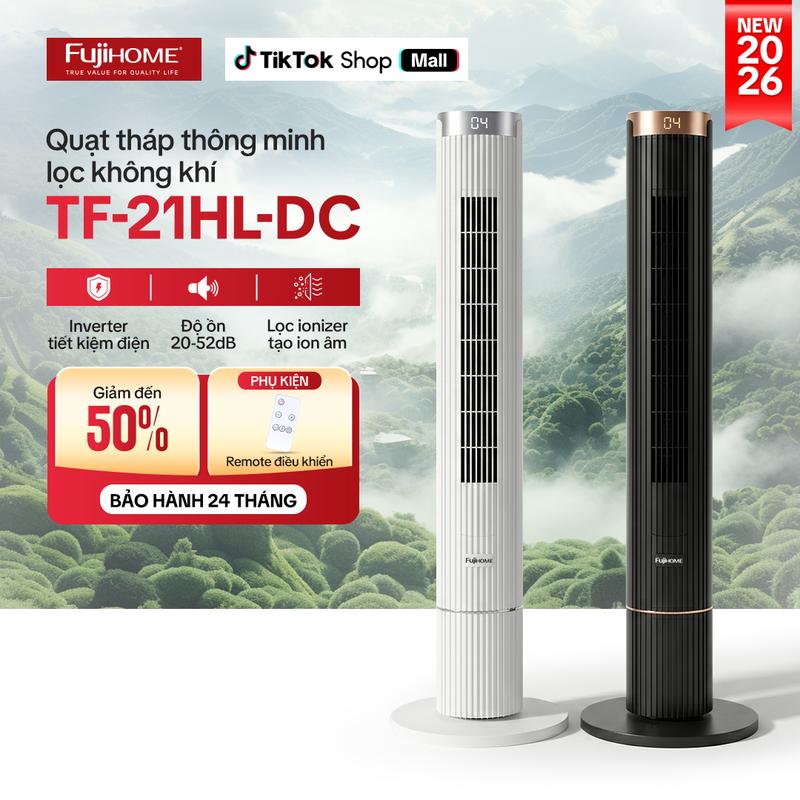 Quạt Tháp Lọc Không Khí Fujihome SmartWind TF-21HL-DC Inverter Tiết Kiệm Điện