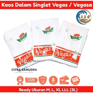 Kaos Singlet Pria Ecer Kaos Dalam Putih Laki Laki Cowok Dewasa Ukuran M L XL Singlet Vegas / VEGASA Harga Grosir Termurah - Kaos Dalam Kaus Kutang Pria Singlet Cowok Dewasa Remaja