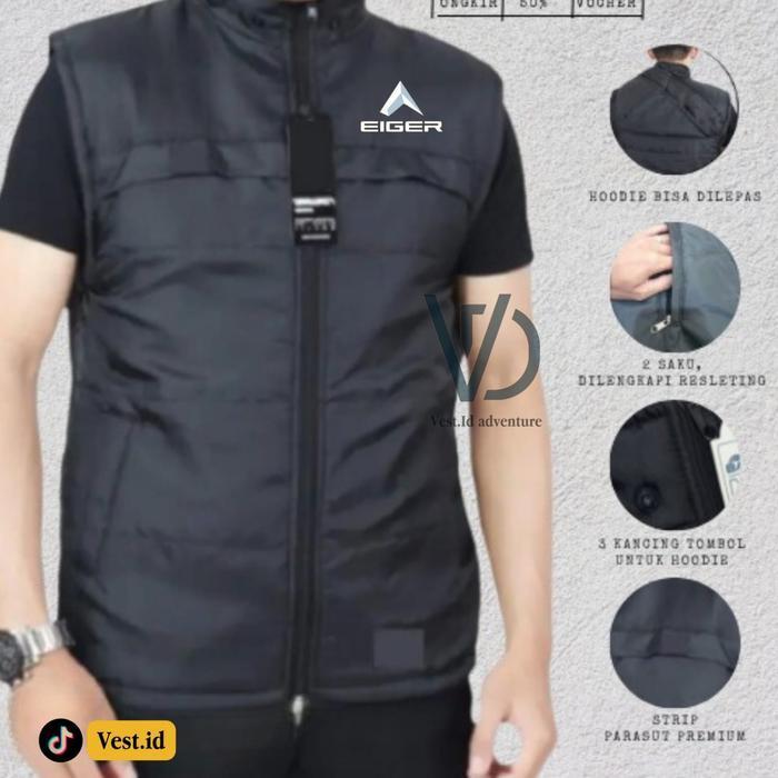 Promo Guncang Jaket Rompi Parasut Pria Jumbo Eger Adventure / Vest ...