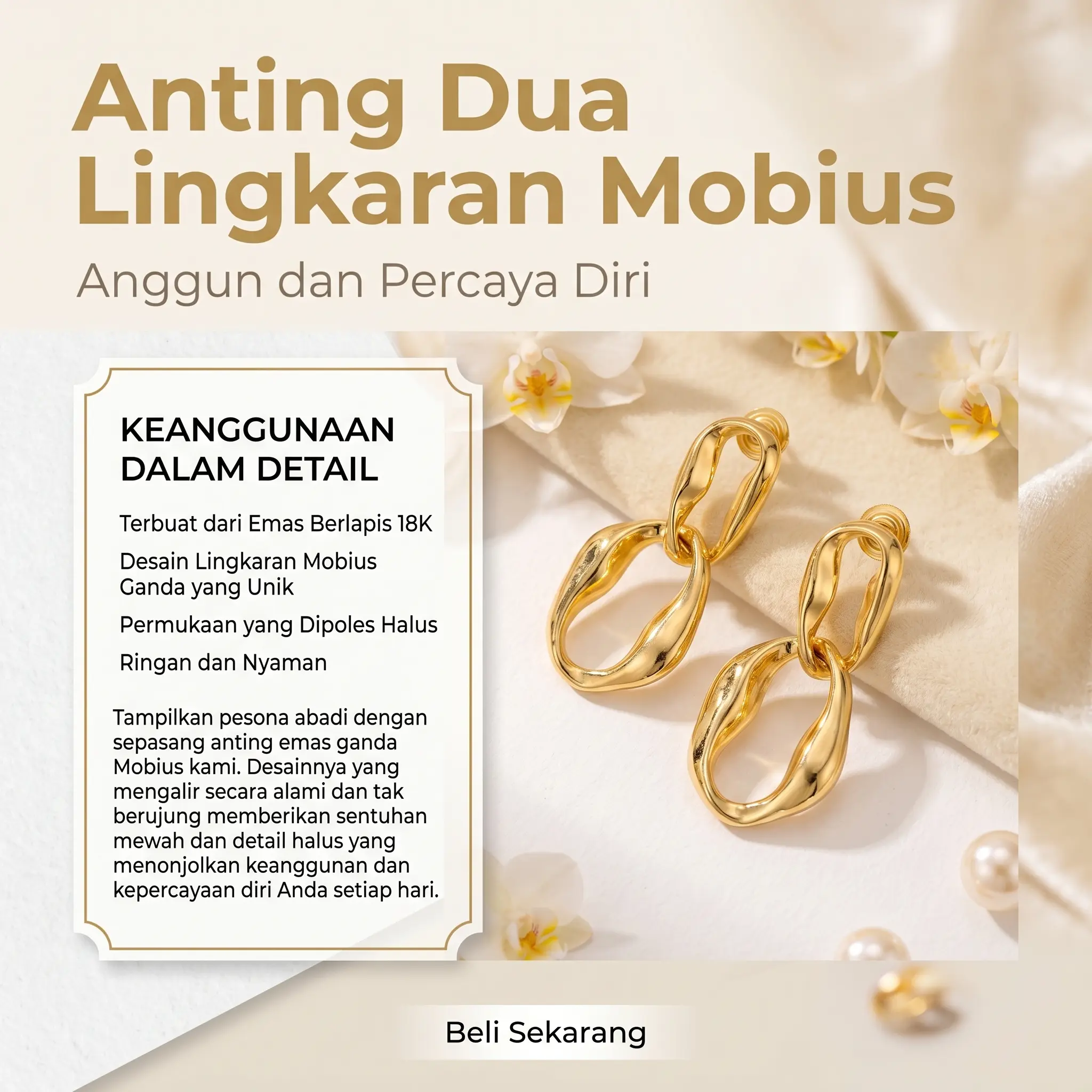 OKEBELANJA Set Anting dan Kalung Opal Putih Elegan Aksesoris Wanita Korea Style Liontin Perak