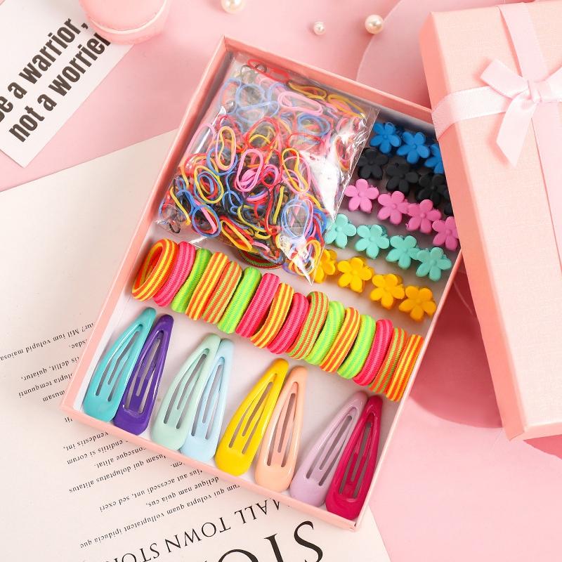 Girl Baby Summer Catch Clip BB Clip Girl Hair Rope Rubber Band Hair Accessories Set 3