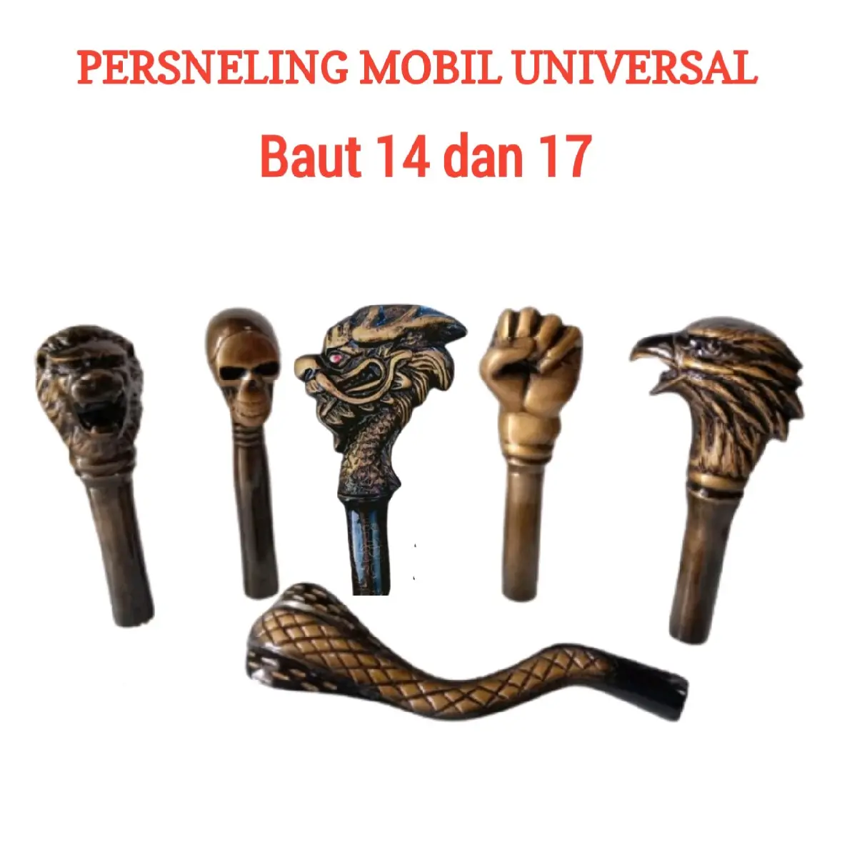 Shift Knob / karakter emas antik / Tongkat Prosneling / Tuas Gigi Persneling Truck / Mobil / Variasi Truck / Variasi Universal Car