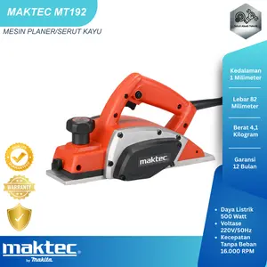 Makita Mesin Serut Serbaguna Merek MAKTEC MT192 Kapasitas 82mm Real Sesuai Gambar Simple Solid Power