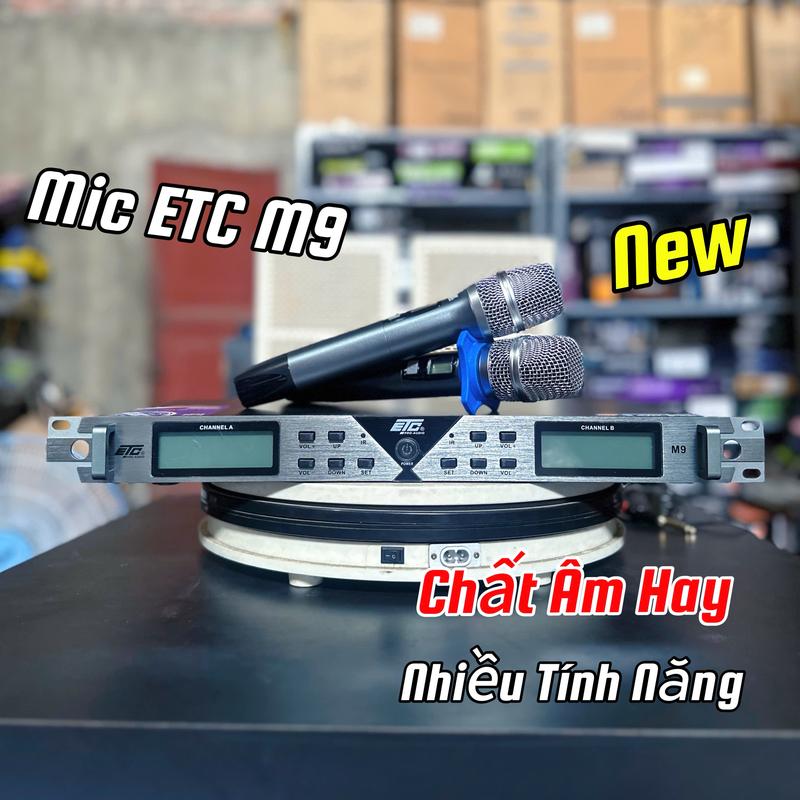 Mic ETC M9 Mới Hát Hay Nhiều Tính Năng Ghép Vang karaoke Amply Loa Kéo