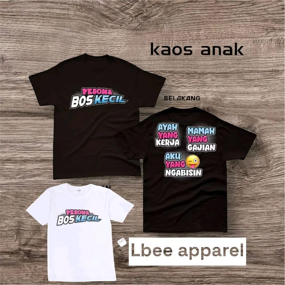 Kaos PESONA BOS KECIL-kaos oblong anak laki-laki dan perempuan