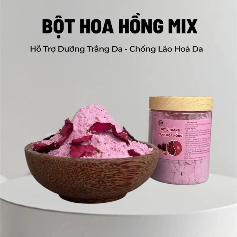 BỘT HOA HỒNG MIX NGUYÊN LIỆU TỰ NHIÊN CHĂM SÓC CƠ BẢN