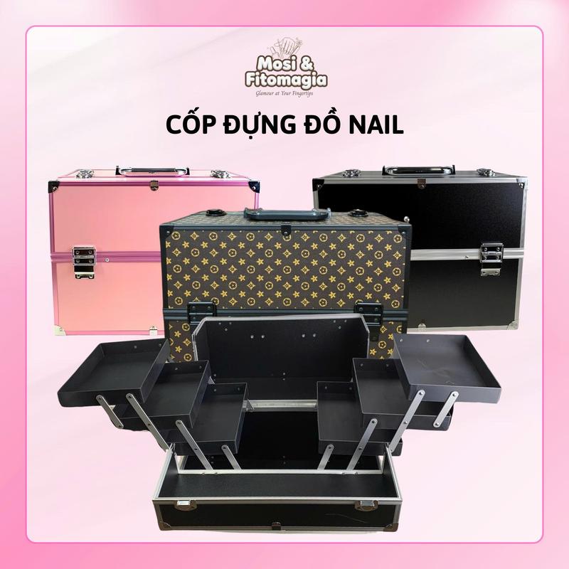 Cốp Đựng Dụng Cụ Làm Đẹp 3 Tầng Cao Cấp - Đa Năng Rộng Rãi Tiện Dụng - Cốp đựng đồ trang điểm dụng cụ làm nail Đựng vừa máy hơ T8-T9-T10 37x29x23cm Bag Nam
