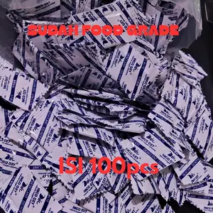 Silica Gell OXY 100 pcs Kemasan 1gr Sudah Food Grade Untuk Makanan Kering / Berminyak, kemasan plastik